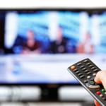 TV Remote Isolated on White.