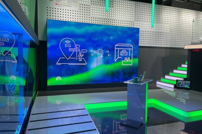 НТВ первым из российских каналов открыл 5G студию на ПМЭФ-2021, откуда проведёт прямую 5G трансляцию на всю страну